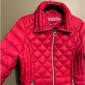 Michael Kors red puffer